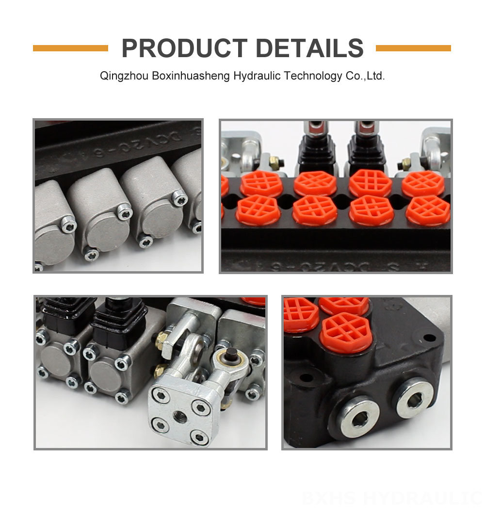 DCV20 Manual and Joystick 6 Spool Monoblock Directional Valve detailed image